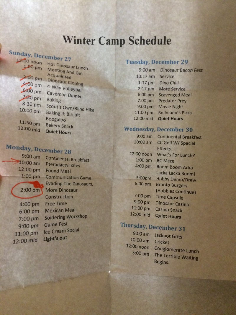 It is Winter Camp Universe Policy to not label pictures in our galleries